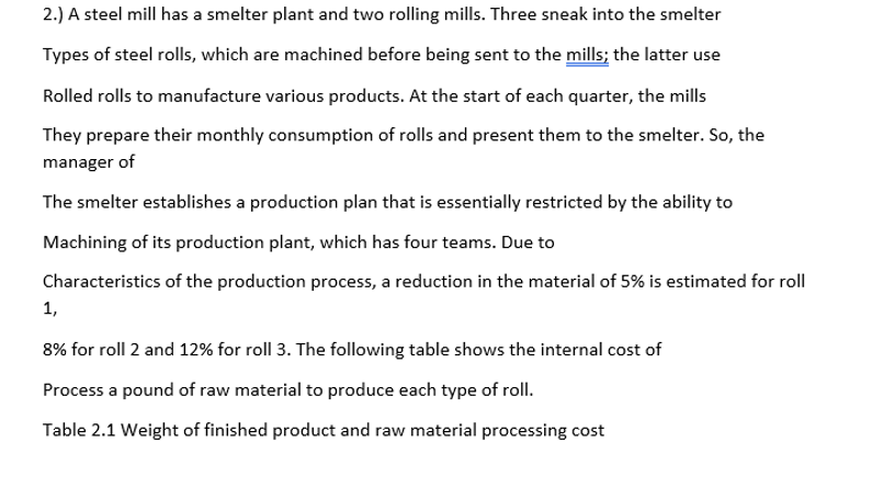 It is requested to represent the following problems as linear programming models