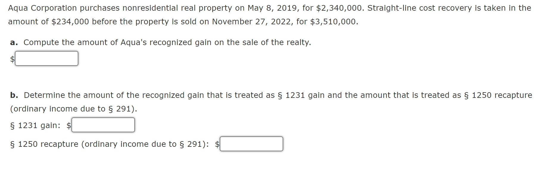 of the following C corporations. If required, round your answers to nearest