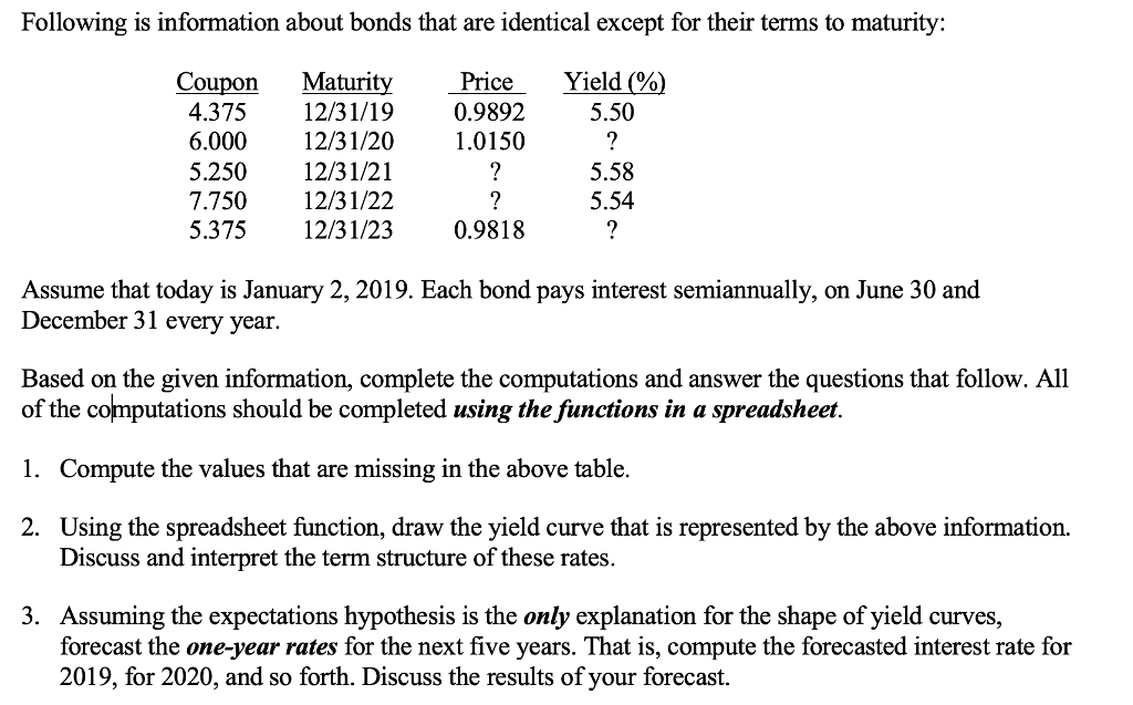  please show excel work and functions! please solve the three questions