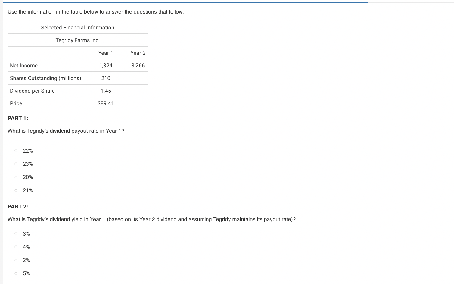 Use the information in the table below to answer the questions