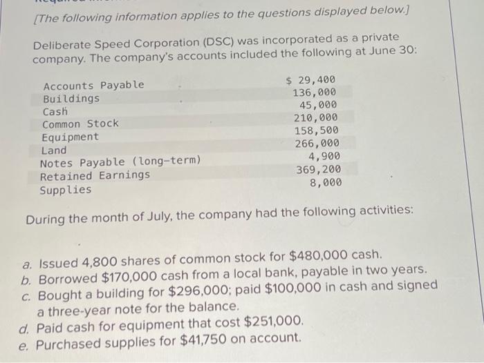 fill out the missing boxes below [The following information applies to the