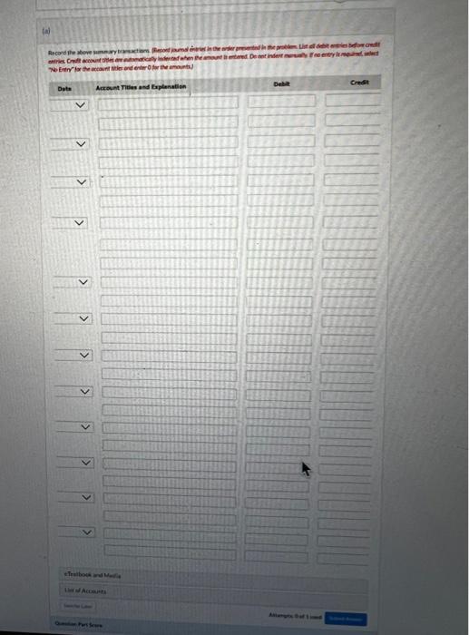 beginning of its current fiscal year, the following opening account balances, listed