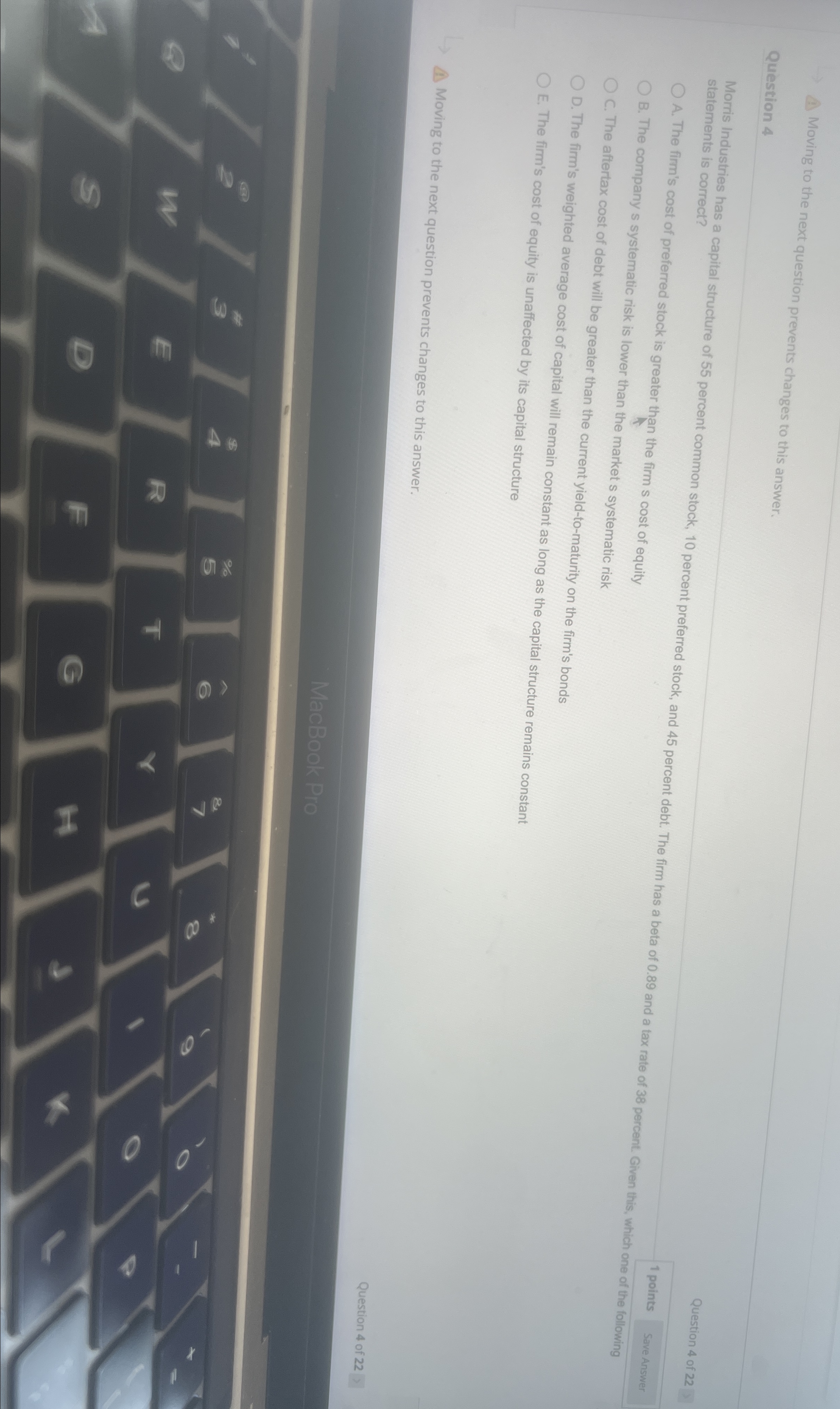  Moving to the next question prevents changes to this answer. Question