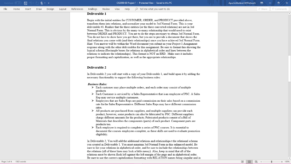 Project 1 - Protected View- Saved to this PC ApacheWarloed OfTheSouth-X File