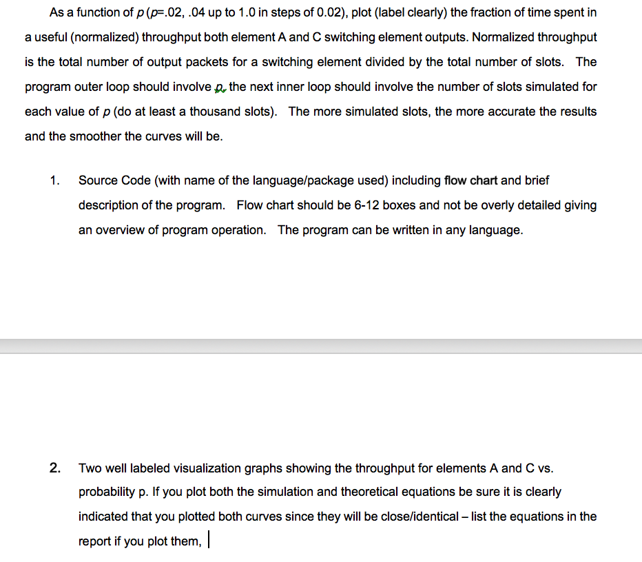 discrete event simulation of a network of 2 input and 1 output