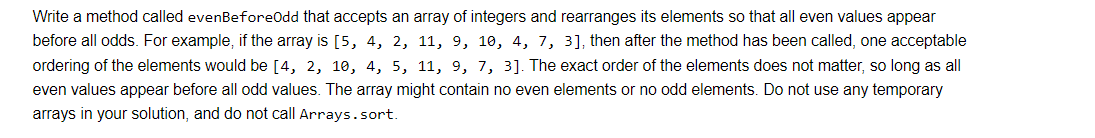 Do not use STRING This is a method problem. Write a Java