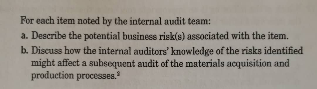 for above question. In anticipation of an upcoming engagement, an internal audit