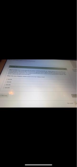 Abbott and Baker form a partnership with each partner contributing $50.000cmh.