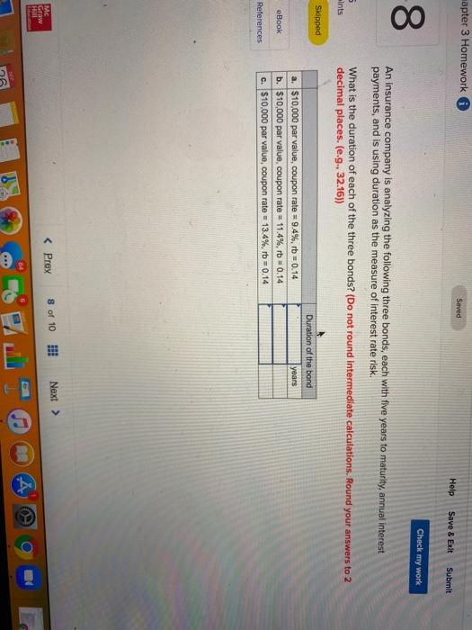  apter 3 Homework A Saved Help Save & Exit Submit Check