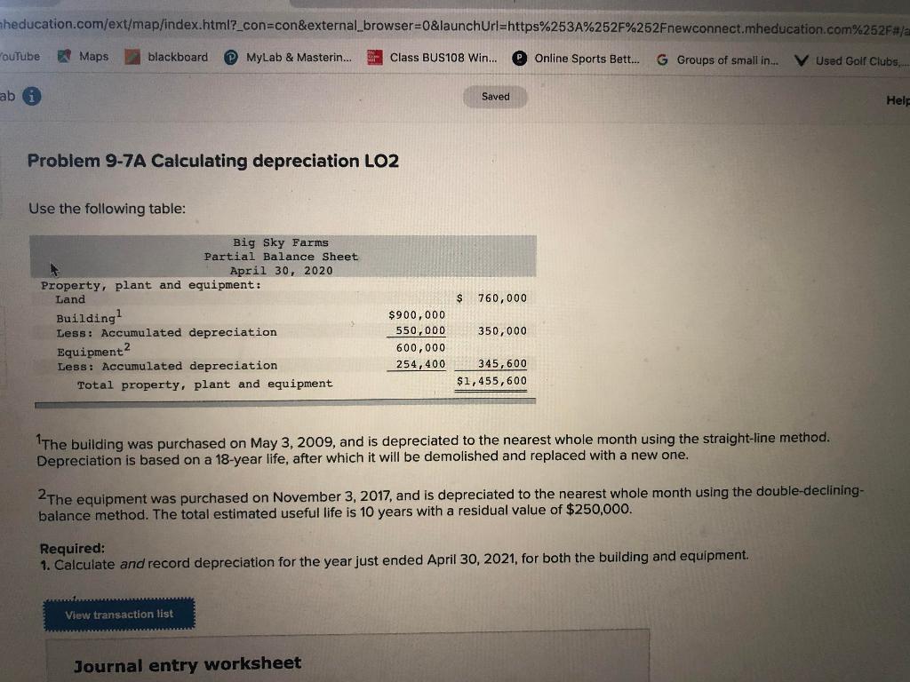  heducation.com/ext/map/index.html?_con=con&external_browser=0&launchUrl=https%253A%252F%252Fnewconnect.mheducation.com%252F#/a ouTube Maps blackboard MyLab & Masterin... Class BUS108 Win... Online