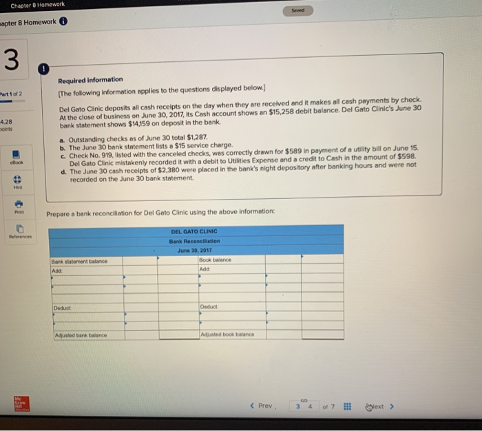  Chapter 8 Homework Seved sapter 8 Homework 3 Required information (The
