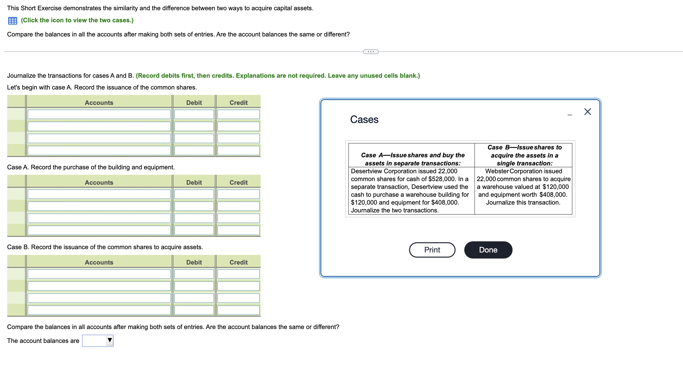  This Short Exercise demonstrates the similarity and the difference between two