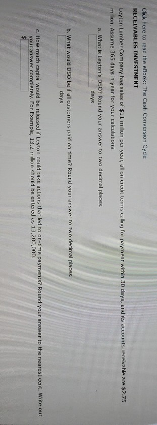 thx Click here to read the eBook: The Cash Conversion Cycle