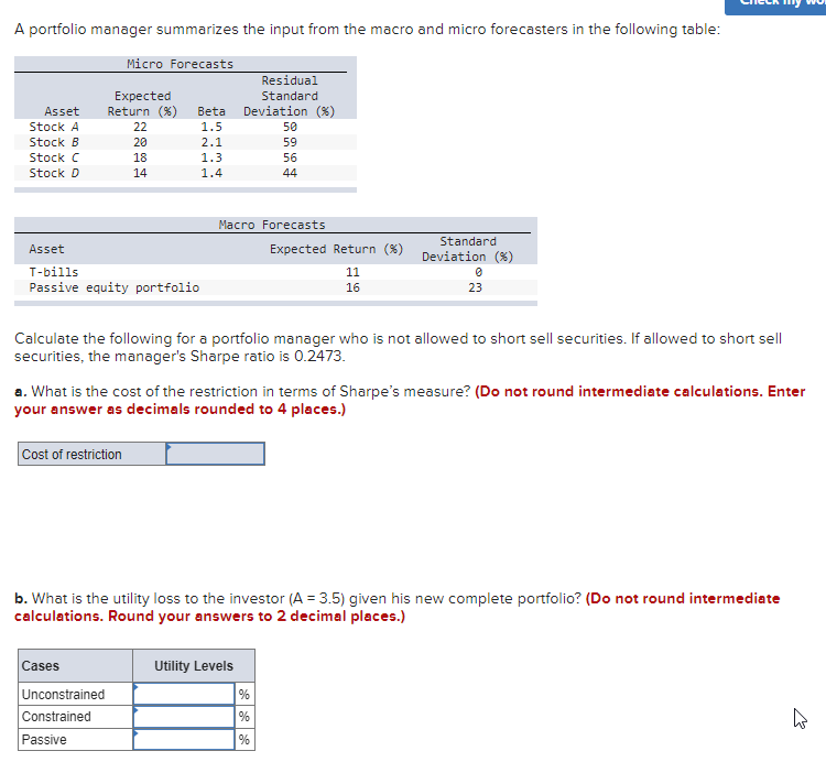  A portfolio manager summarizes the input from the macro and micro