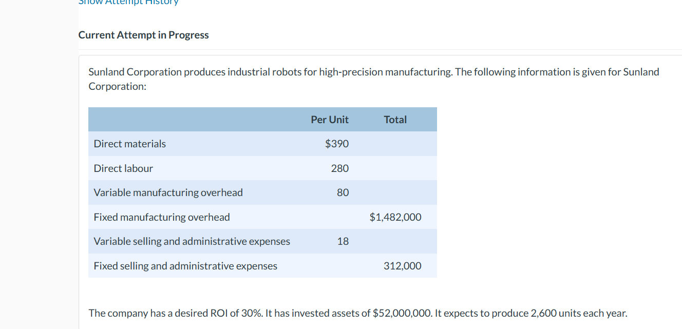  "Calculate the markup percentage and target selling price using variable-cost pricing.