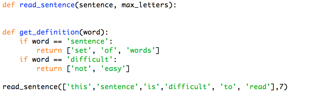 + test code with required output: Code Given: Task) You must implement