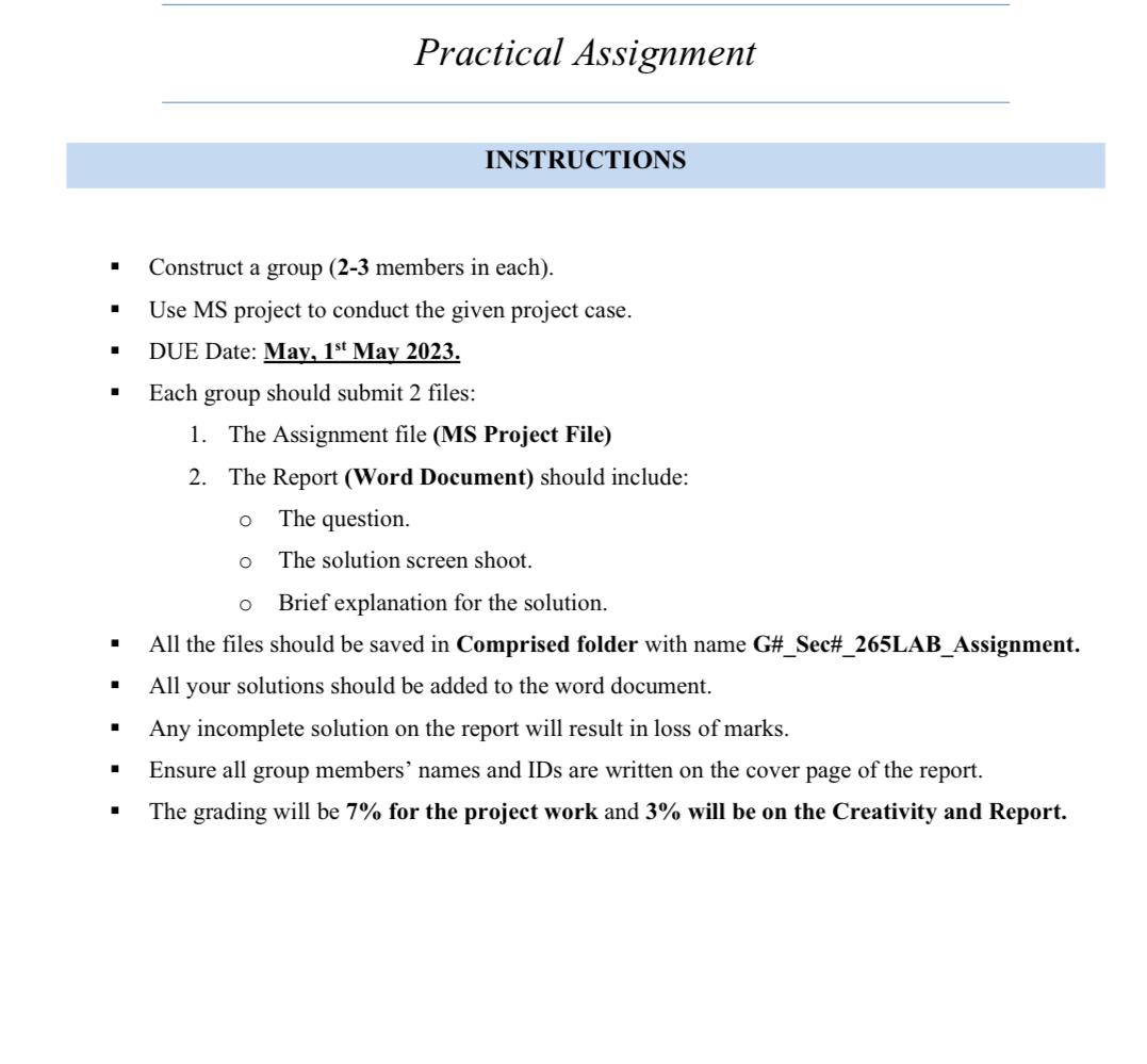  - Construct a group (2-3 members in each). - Use MS