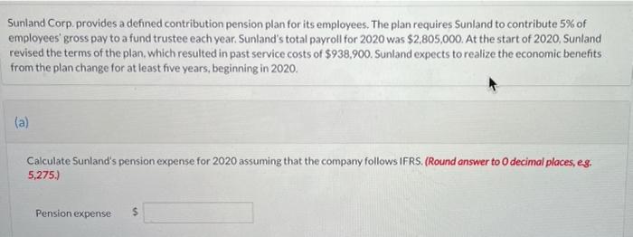  Sunland Corp. provides a defined contribution pension plan for its employees.