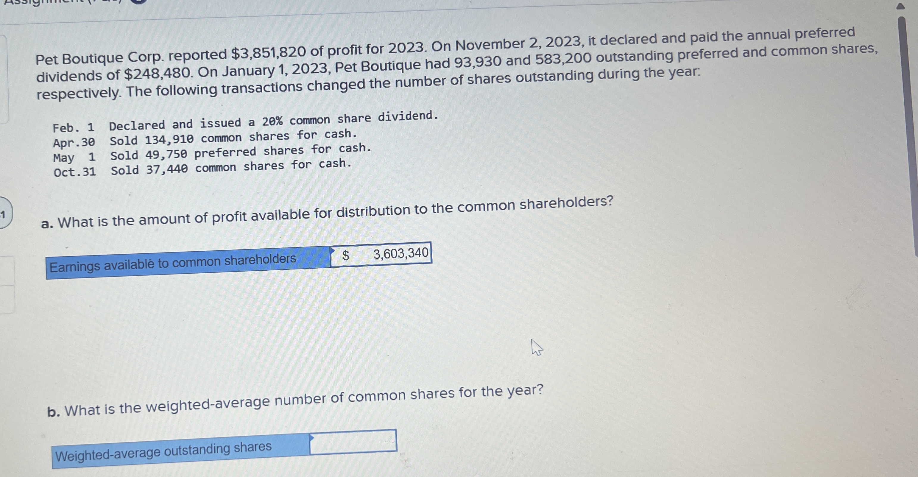  Pet Boutique Corp. reported $3,851,820 of profit for 2023. On November