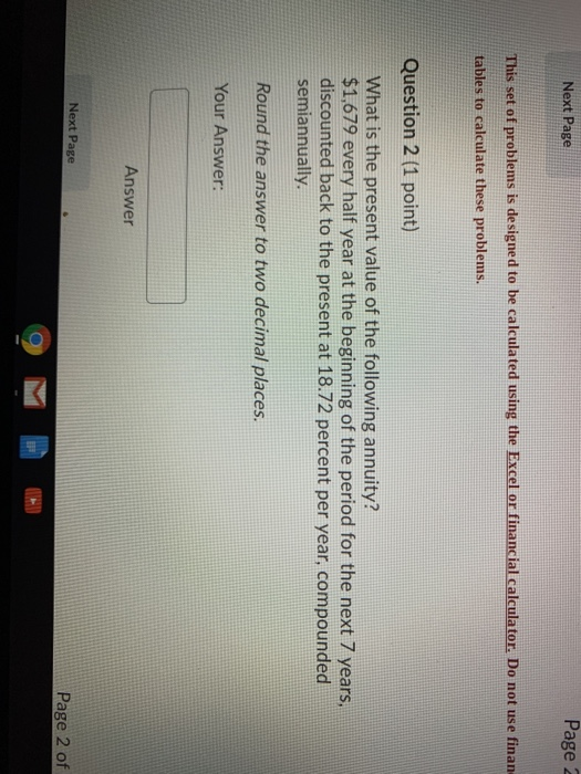  Next Page Page 2 This set of problems is designed to