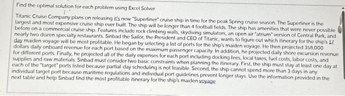  please show steps and working Find the optimal solution for each