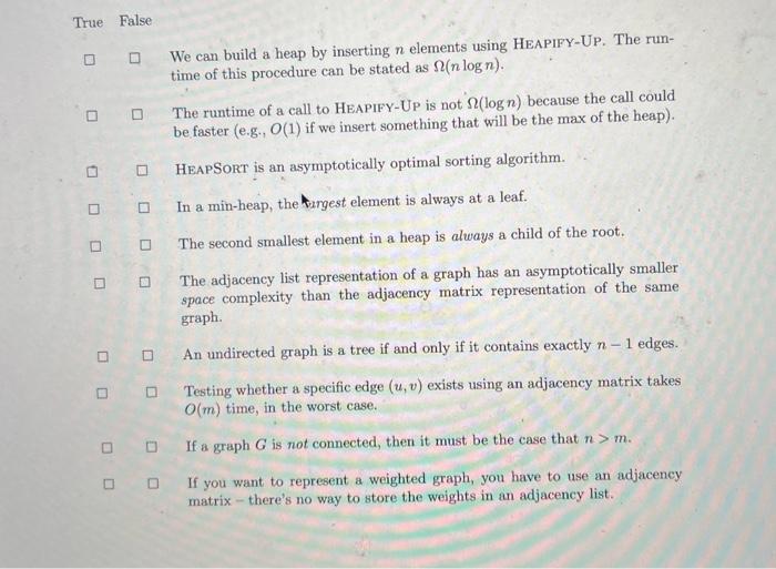  We can build a heap by inserting n elements using HEAPIFY-UP.