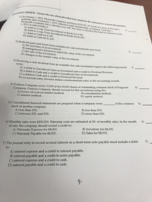  CHOICE maturity date o ,2012 would include a hCompany has a