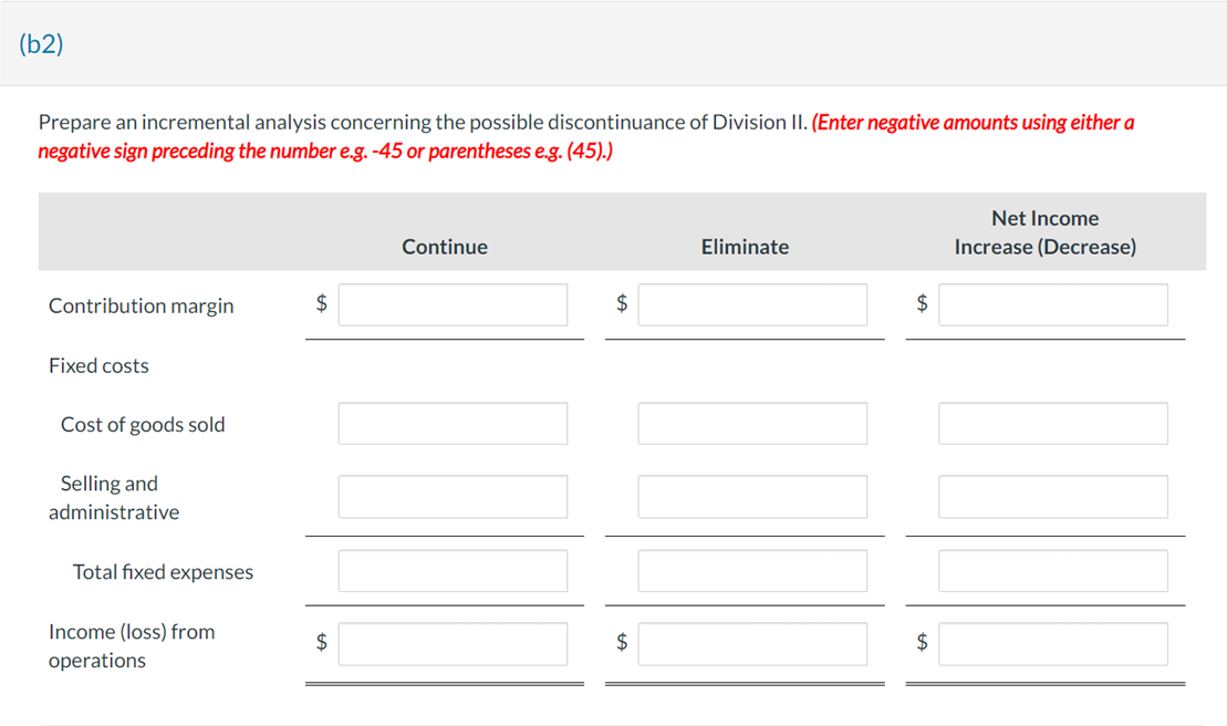 (Enter negative amounts using either a negative sign preceding the number e.g.