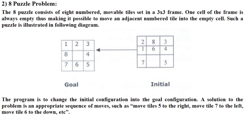 (C++) Implement Genetic Algorithm to solve the 8-puzzle problem. Please display output