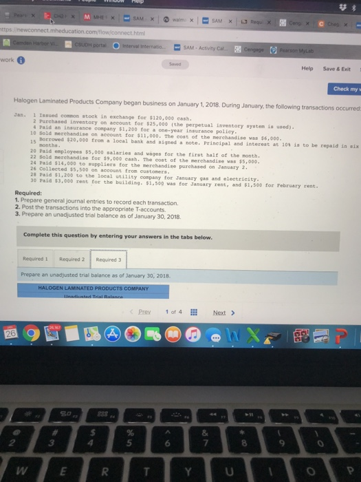 MHE : connect.htm SAM- Activity Cal. Help Save & Exit Check