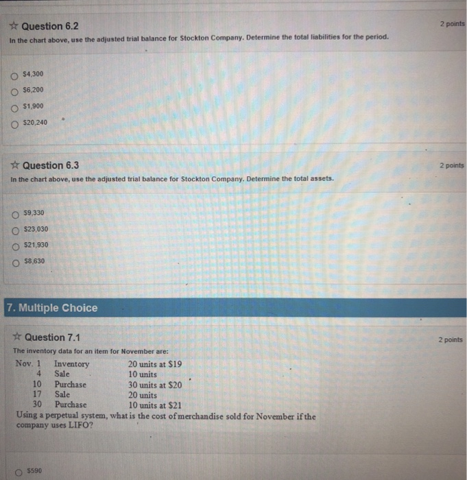  r Question 6.2 In the chart above, use the adjusted trial