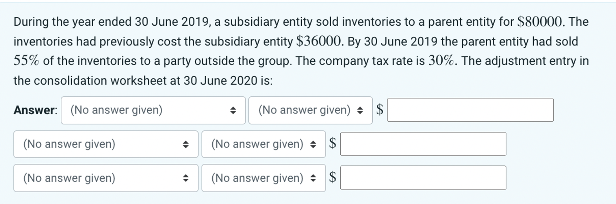  During the year ended 30 June 2019, a subsidiary entity sold