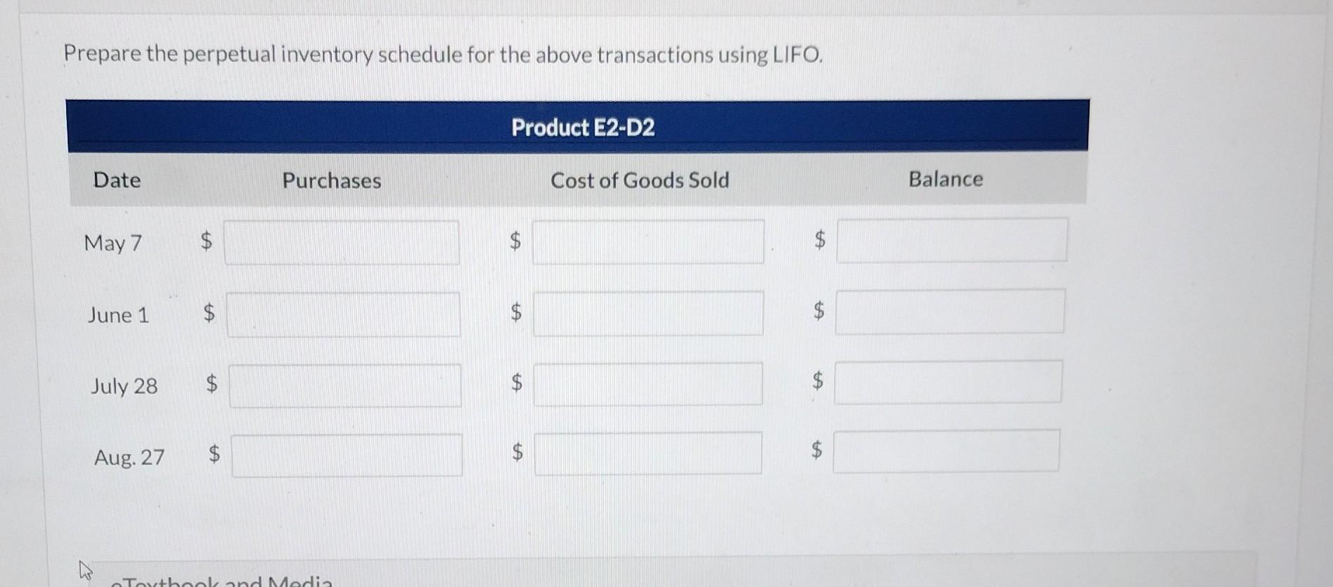 Vaughn sold 25 units, and on August 27, 46 more units. (a)