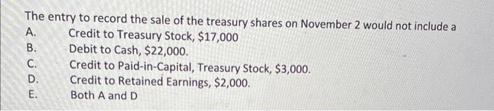 credit treasury stock 19000, and credit Paid in capital 3000. However, i