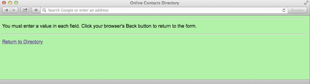 online contacts directory application that saves entries to a single text file.