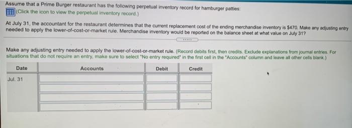 We on J. ap Date Cost of Goods Merchandise Purchases Sold Inventory