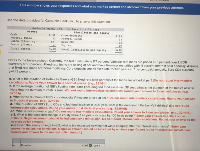  This window shows your responses and what was marked correct and