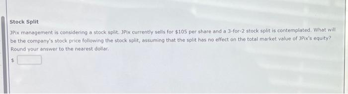 How do I solve this and what is the correct answer? Stock