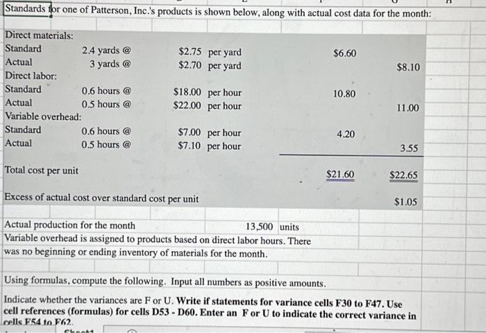  could you include formulas please Indicate whether the variances are F
