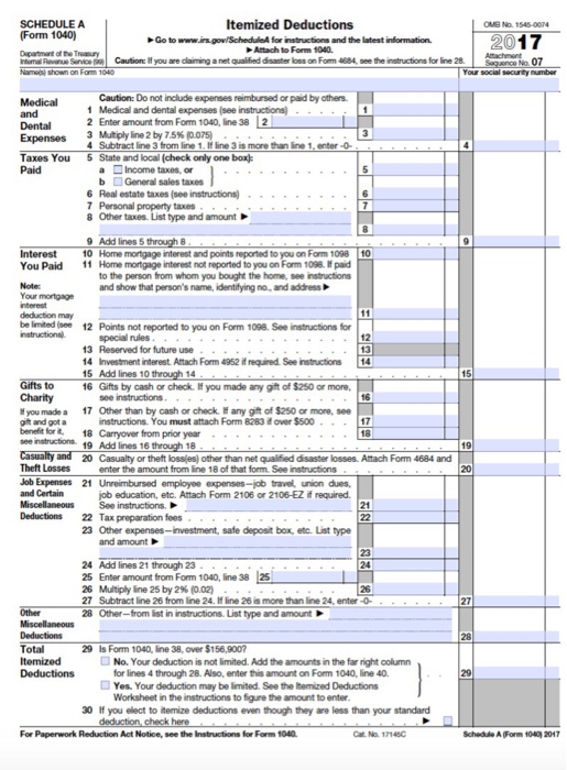 6-9) 2018 Schedule A (draft) 2018 Schedule A instructions 1. Compare the
