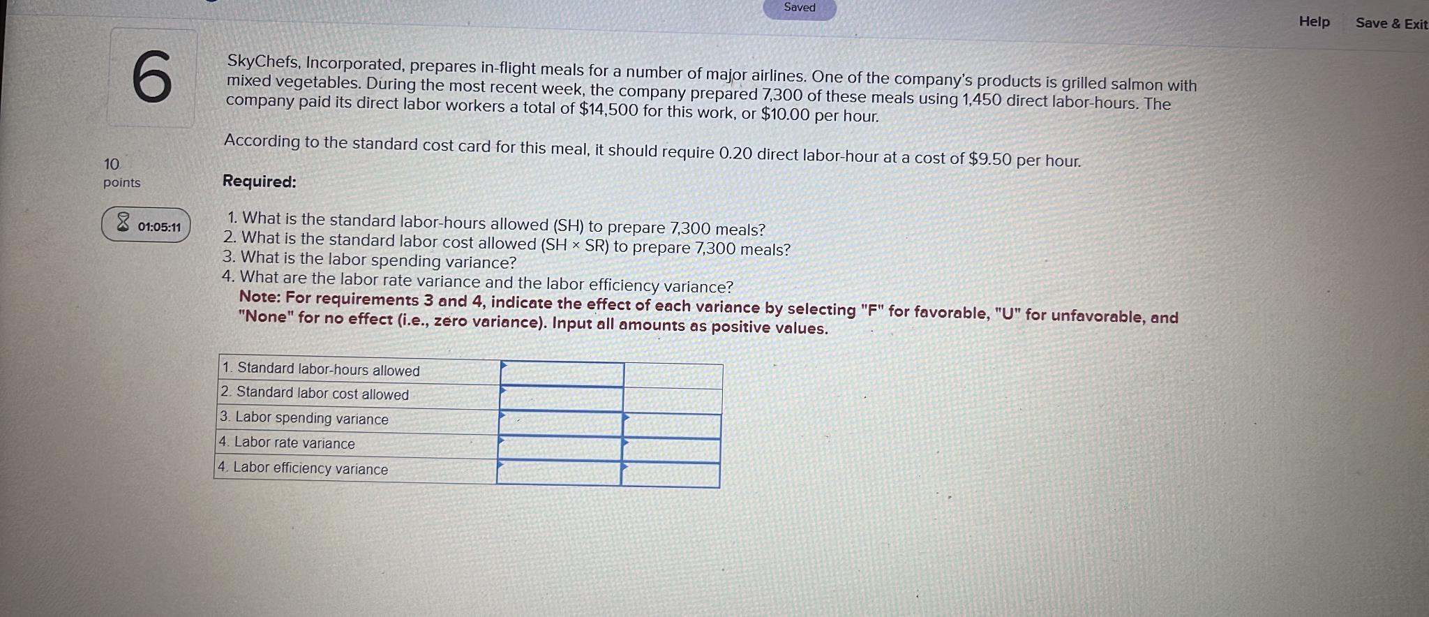 Saved SkyChefs, Incorporated, prepares in-flight meals for a number of major