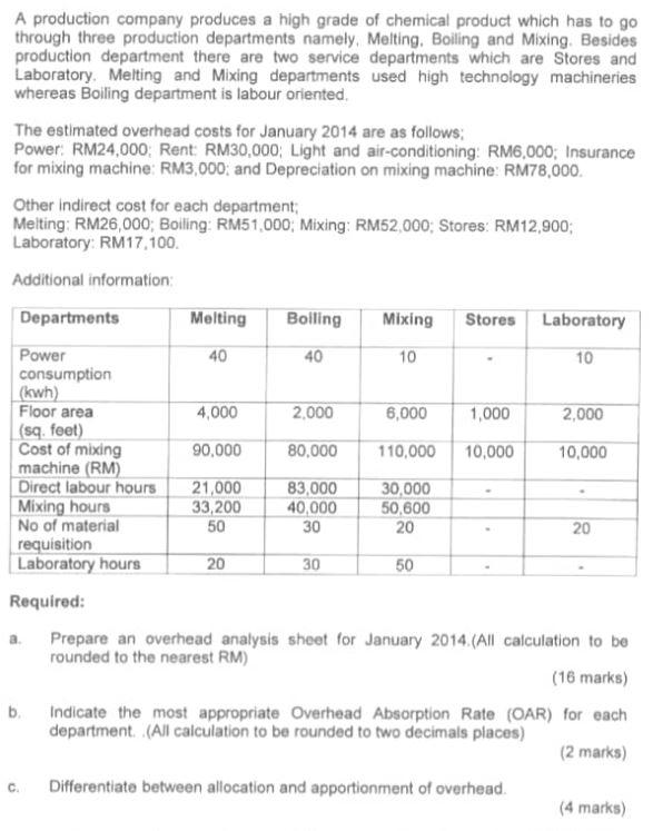 Please help me . Please help me please 10 A production company