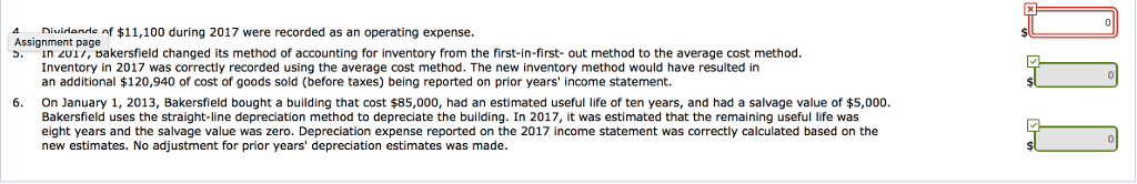 for Bakersfield, Inc. had some doubts about the appropriate accounting treatment of