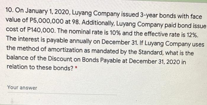 On January 1, 2011, Marielle Company received P107,720 for a P100,000 2