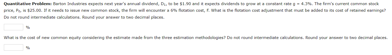  Do not round intermediate calculations. Round your answer to two decimal