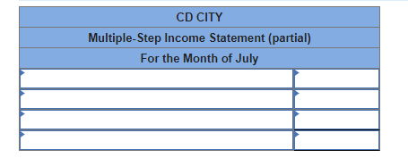 (Algo) Record transactions and prepare a partial income statement using a perpetual