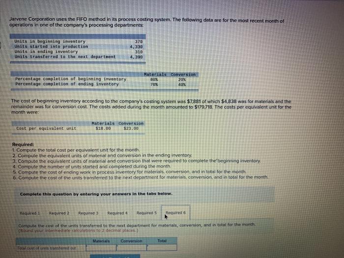 beginning inventory Percentage completion of ending inventory 20 The cost of beginning
