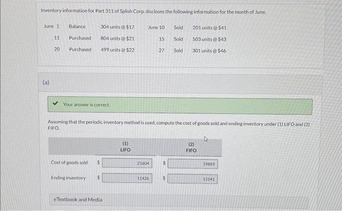 Please also show do to do ending inventory at FIFO Imventory information
