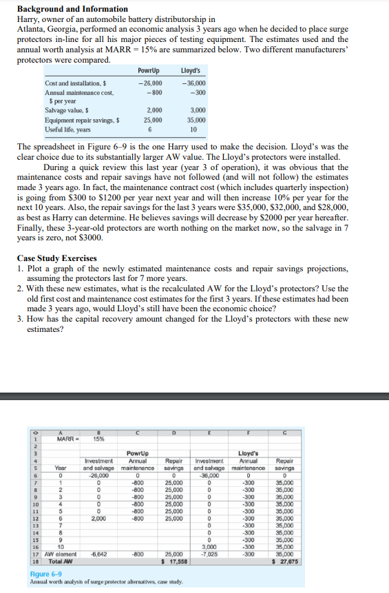 Please answer the 3 questions using the case study Background and Information
