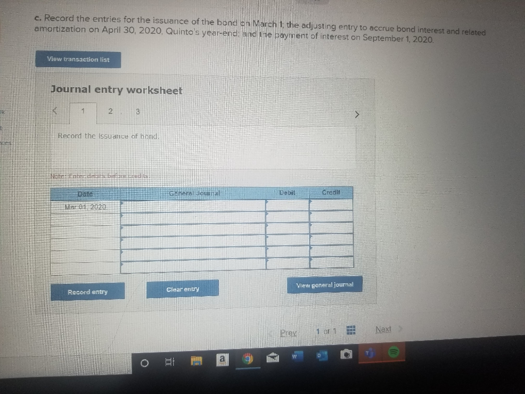 $540,000, 8%, three-year bond. Interest is payable semiannually beginning September 1, 2020.
